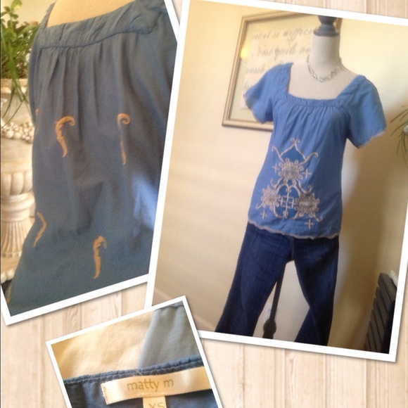 Tops - Sea blue top from Matty